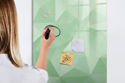 Glazen magneetbord met decoratieve print Abstracte driehoeken
