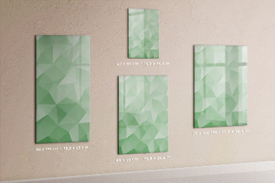 Glazen magneetbord met decoratieve print Abstracte driehoeken