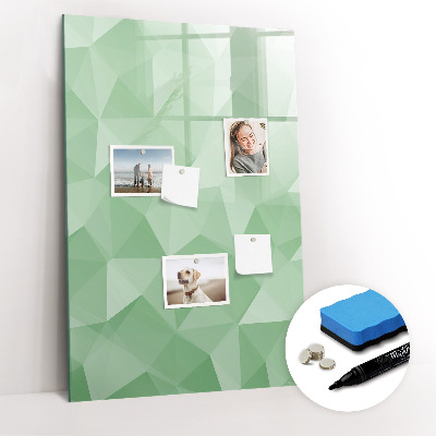 Glazen magneetbord met decoratieve print Abstracte driehoeken