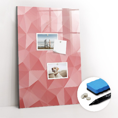 Wandbord van glas magnetisch en uitwisbaar Abstracte driehoeken