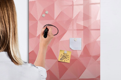 Wandbord van glas magnetisch en uitwisbaar Abstracte driehoeken