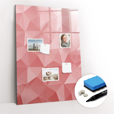 Wandbord van glas magnetisch en uitwisbaar Abstracte driehoeken