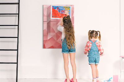 Wandbord van glas magnetisch en uitwisbaar Abstracte driehoeken