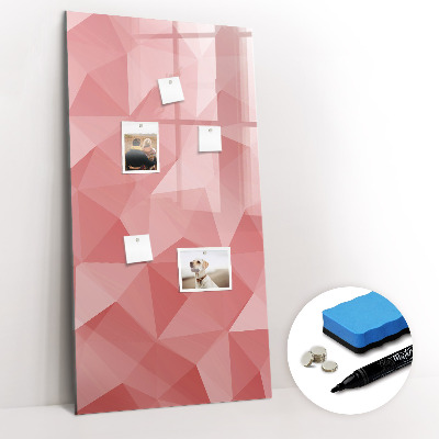 Wandbord van glas magnetisch en uitwisbaar Abstracte driehoeken