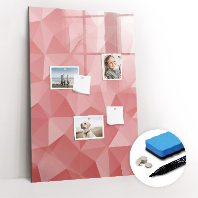 Wandbord van glas magnetisch en uitwisbaar Abstracte driehoeken