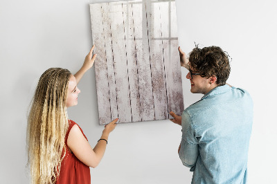 Magnetisch memobord van glas voor aan de muur Houten planken