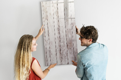 Magnetisch memobord van glas voor aan de muur Houten planken