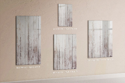 Magnetisch memobord van glas voor aan de muur Houten planken