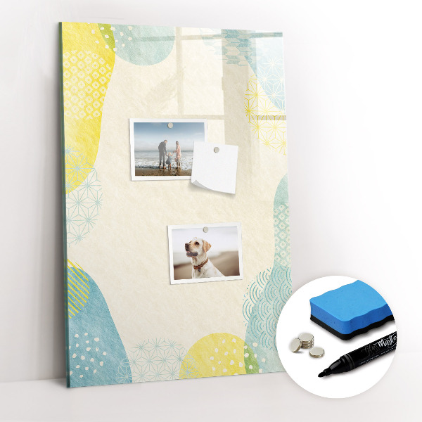 Wandbord van glas magnetisch en uitwisbaar Decoratief frame