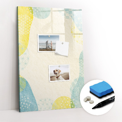 Wandbord van glas magnetisch en uitwisbaar Decoratief frame