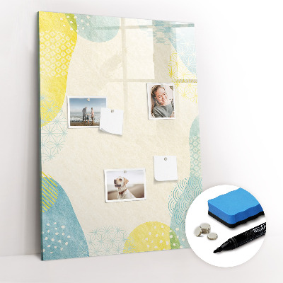 Wandbord van glas magnetisch en uitwisbaar Decoratief frame