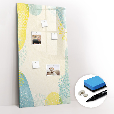 Wandbord van glas magnetisch en uitwisbaar Decoratief frame