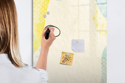 Wandbord van glas magnetisch en uitwisbaar Decoratief frame