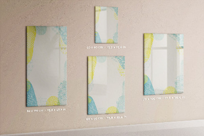 Wandbord van glas magnetisch en uitwisbaar Decoratief frame