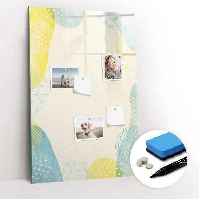 Wandbord van glas magnetisch en uitwisbaar Decoratief frame