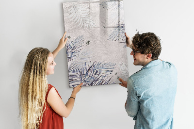 Magnetisch memobord van glas voor aan de muur Palmbladeren