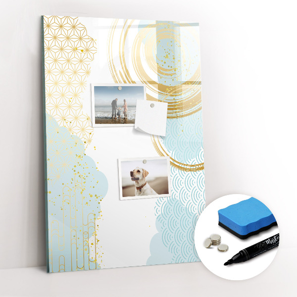 Glazen magneetbord met decoratieve print Decoratieve abstractie