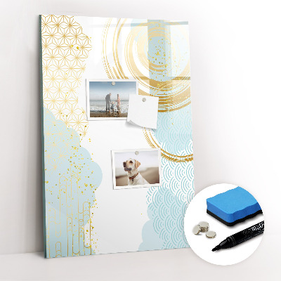 Glazen magneetbord met decoratieve print Decoratieve abstractie