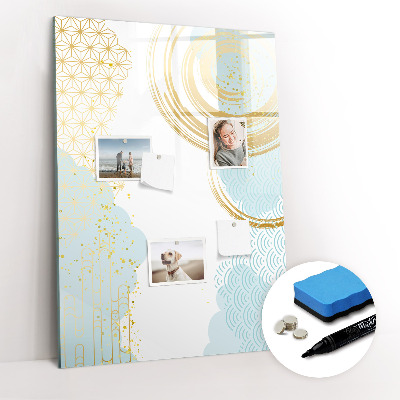 Glazen magneetbord met decoratieve print Decoratieve abstractie