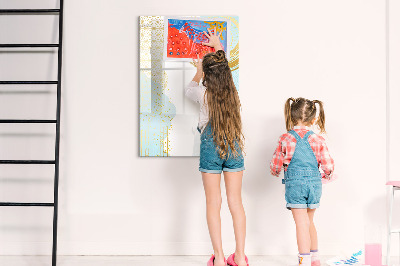Glazen magneetbord met decoratieve print Decoratieve abstractie