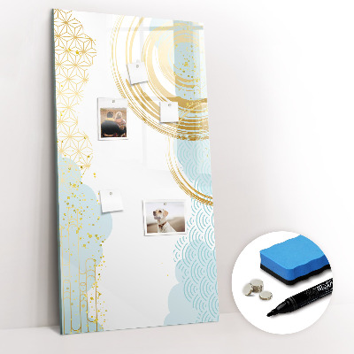 Glazen magneetbord met decoratieve print Decoratieve abstractie