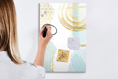Glazen magneetbord met decoratieve print Decoratieve abstractie