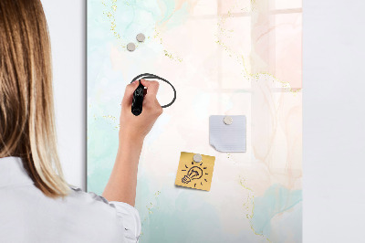 Wandbord van glas magnetisch en uitwisbaar Pastel abstractie