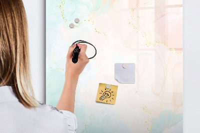 Wandbord van glas magnetisch en uitwisbaar Pastel abstractie