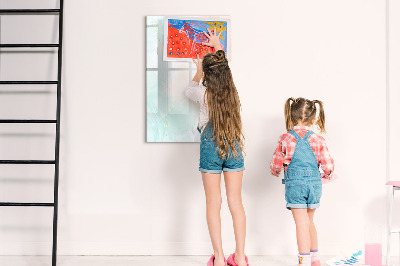 Wandbord van glas magnetisch en uitwisbaar Pastel abstractie