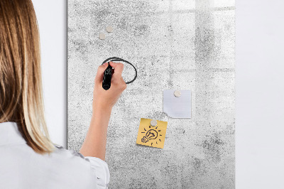Glazen magneetbord met decoratieve print Betonnen muur