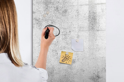 Glazen magneetbord met decoratieve print Betonnen muur