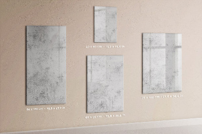 Glazen magneetbord met decoratieve print Betonnen muur