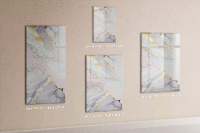 Glazen magneetbord met decoratieve print Decoratief marmer