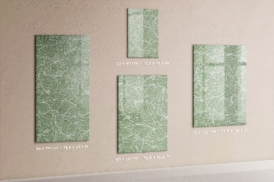 Wandbord van glas magnetisch en uitwisbaar Groot bladerenpatroon