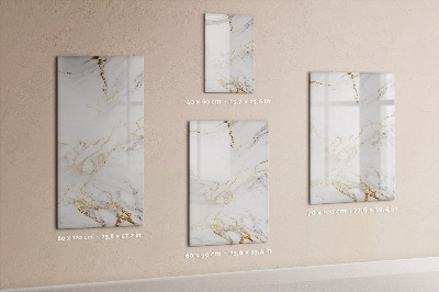 Glazen magneetbord met decoratieve print Decoratief marmer
