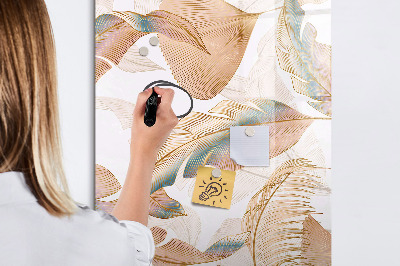 Wandbord van glas magnetisch en uitwisbaar Vogelveerpatroon