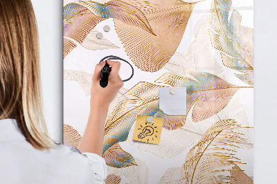 Wandbord van glas magnetisch en uitwisbaar Vogelveerpatroon