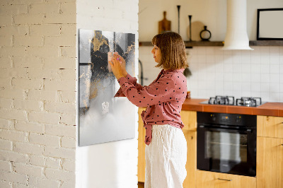 Magnetisch memobord van glas voor aan de muur Marmeren abstractie