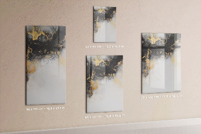 Magnetisch memobord van glas voor aan de muur Marmeren abstractie