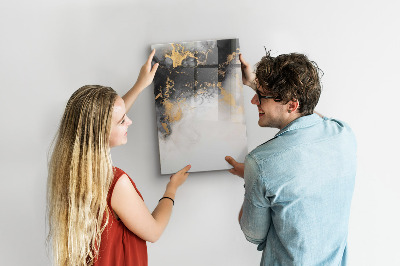 Magnetisch memobord van glas voor aan de muur Marmeren abstractie