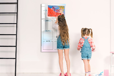 Glazen magneetbord met decoratieve print Bord