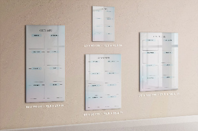 Glazen magneetbord met decoratieve print Bord