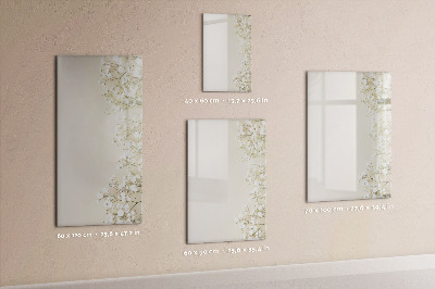 Magnetisch memobord van glas voor aan de muur Delicate bloemen