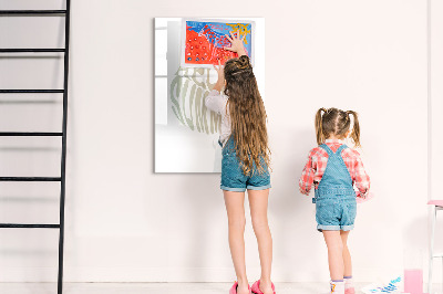 Wandbord van glas magnetisch en uitwisbaar Het opschrift Hallo Zomer