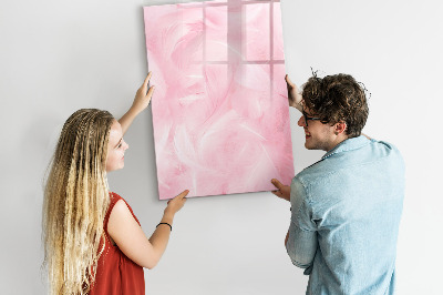 Magnetisch memobord van glas voor aan de muur Delicate veren