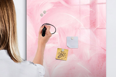 Magnetisch memobord van glas voor aan de muur Delicate veren