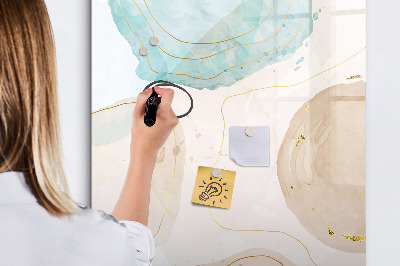 Glazen magneetbord met decoratieve print Pastelvlekken
