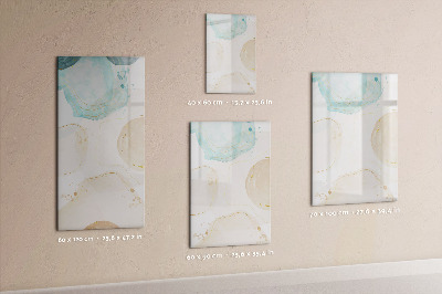 Glazen magneetbord met decoratieve print Pastelvlekken