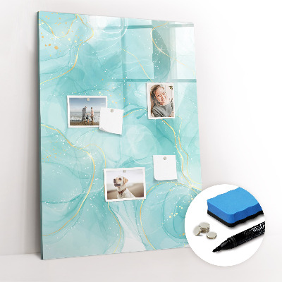 Wandbord van glas magnetisch en uitwisbaar Marmeren abstractie