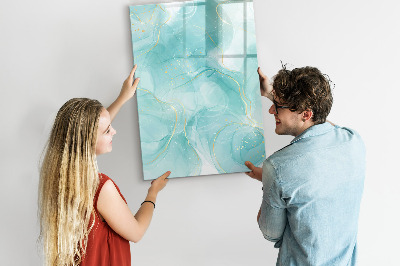 Wandbord van glas magnetisch en uitwisbaar Marmeren abstractie